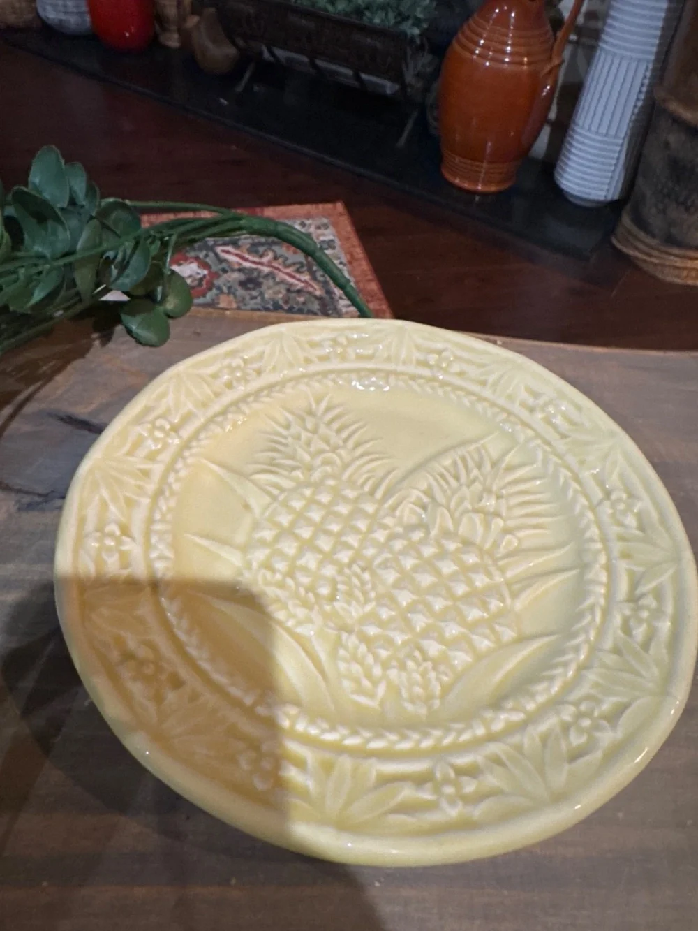 J. Willfred Yellow Charles Sadek Embossed Fruit Plates Salad Portugal